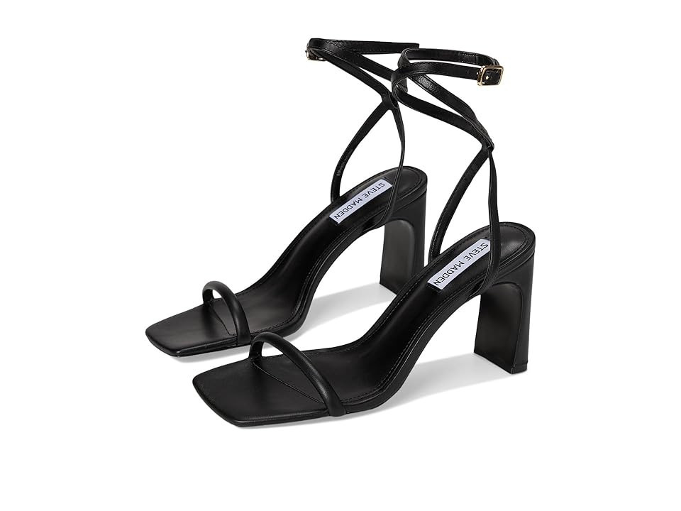 Steve Madden Eryka Women's Sandals Black Leather : 9.5 M, Rubber/Synthetic | Zappos