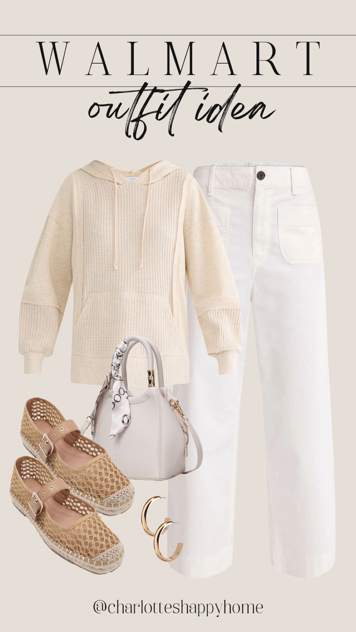 Casual winter to spring outfit idea! 

#walmartfashion

Walmart fashion. Walmart designer inspired espadrilles. Walmart spring sweatshirt. Walmart white spring pants  

#LTKStyleTip #LTKSeasonal #LTKFindsUnder100