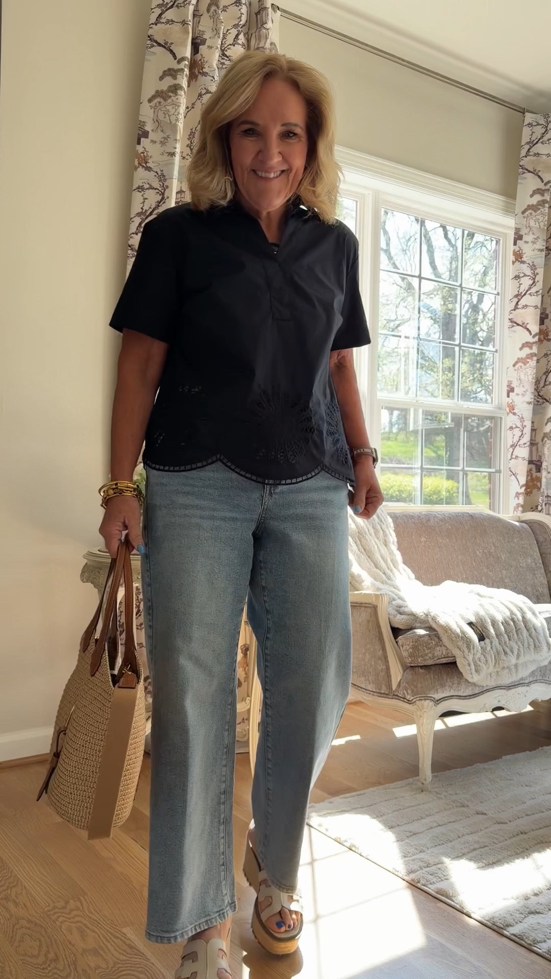 Top size medium petite
Jeans 8 petite 
10% off my bag with code NANETTE


#LTKSaleAlert #LTKPetite #LTKOver40