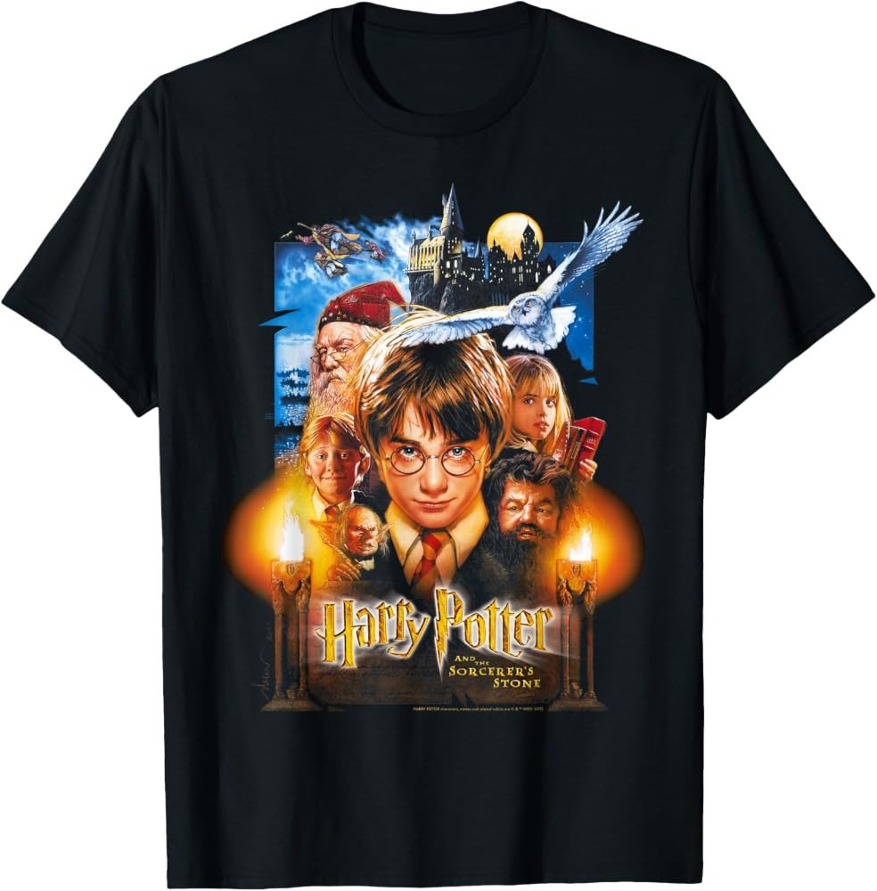 Harry Potter And The Sorcerer's Stone Poster T-Shirt | Amazon (US)