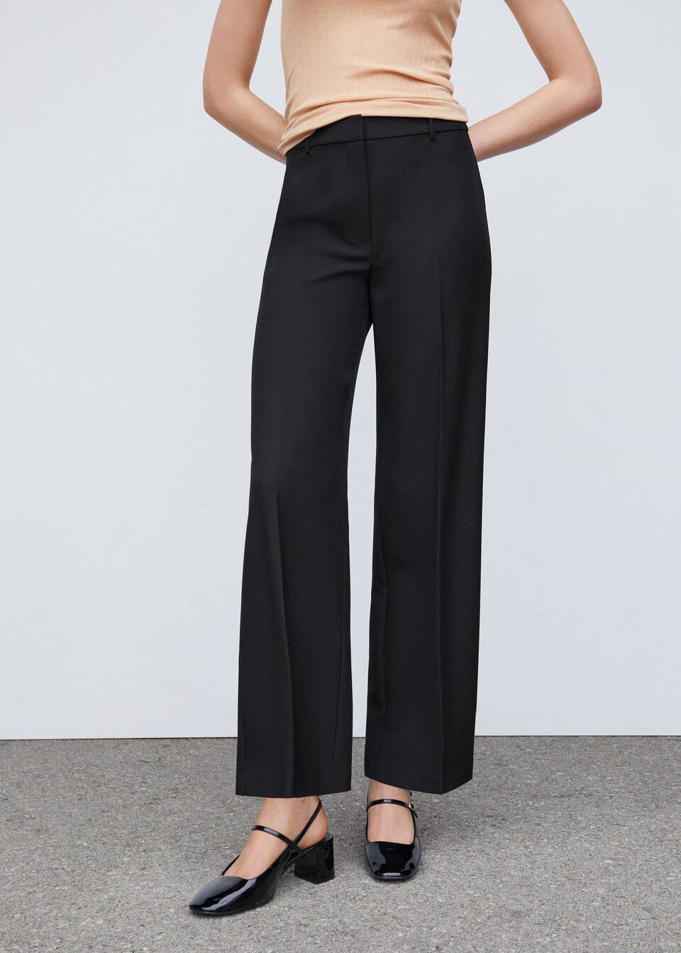 Pleat straight trousers | MANGO (UK)