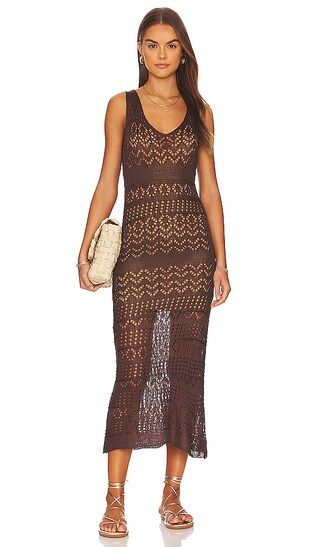 x REVOLVE Shona Maxi Dress in Chocolate Brown | Revolve Clothing (Global)