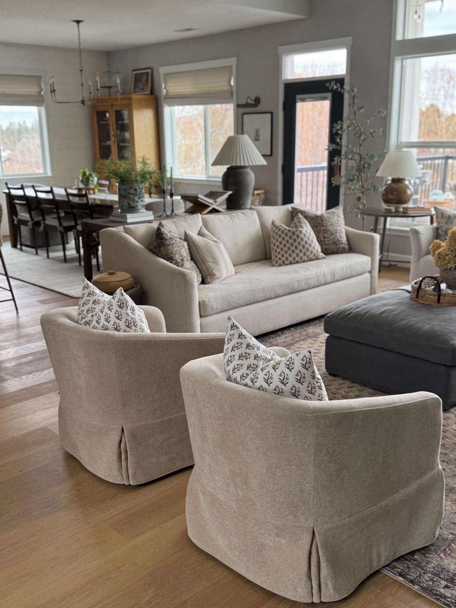 These swivel lounge chairs are under $500 for a set of 2!! Comfortable, affordable, easy to assemble, and perfect for an open concept space.

#LTKSaleAlert #LTKHome