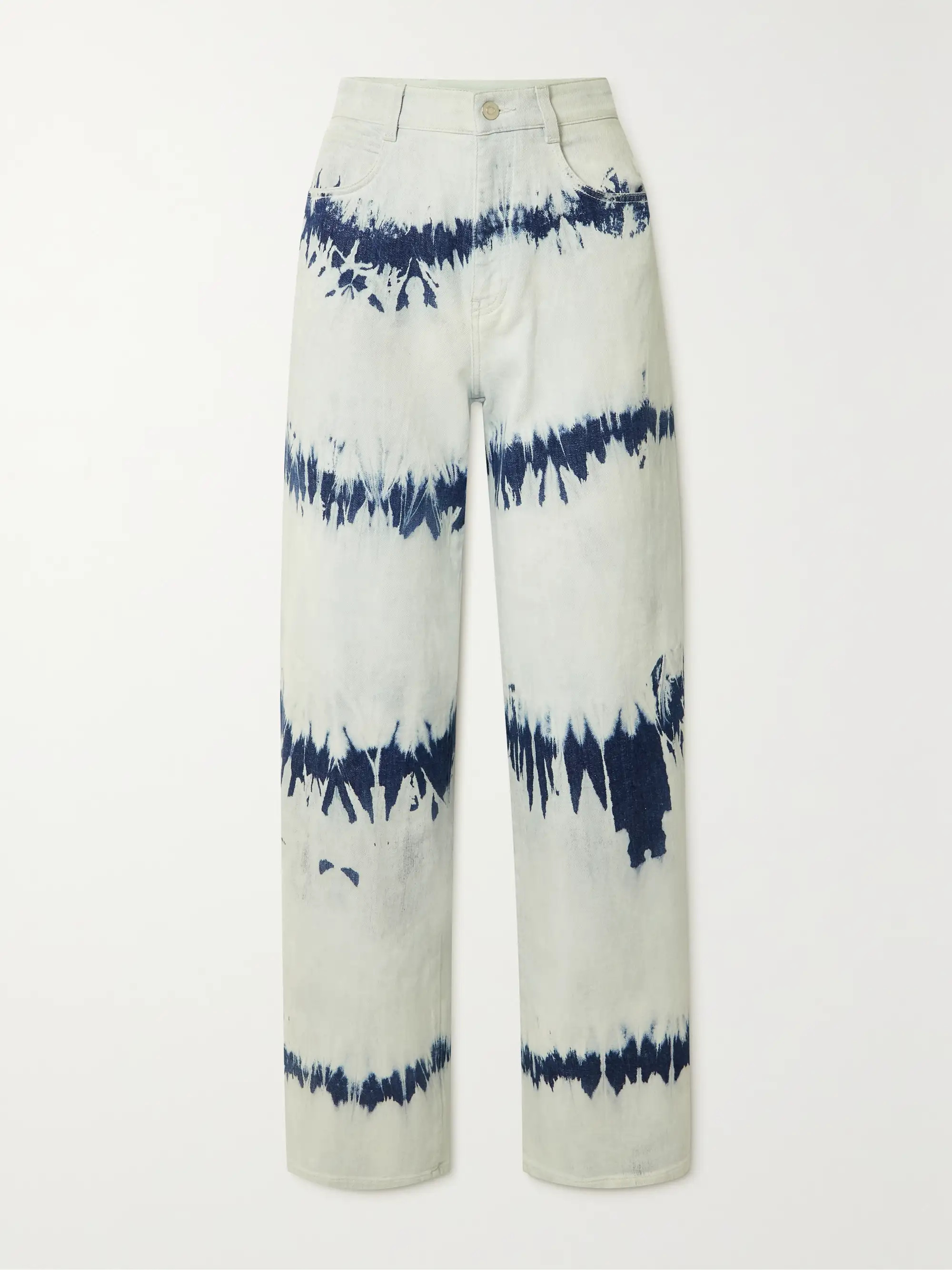 Tie-dyed high-rise wide-leg jeans | NET-A-PORTER (US)