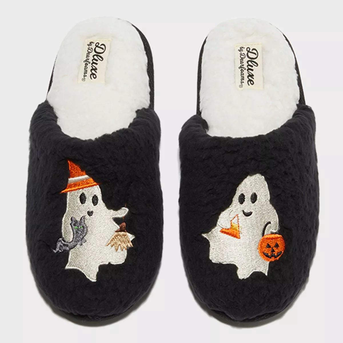 dluxe by dearfoams Women's Ghost Slide Slippers - Black | Target