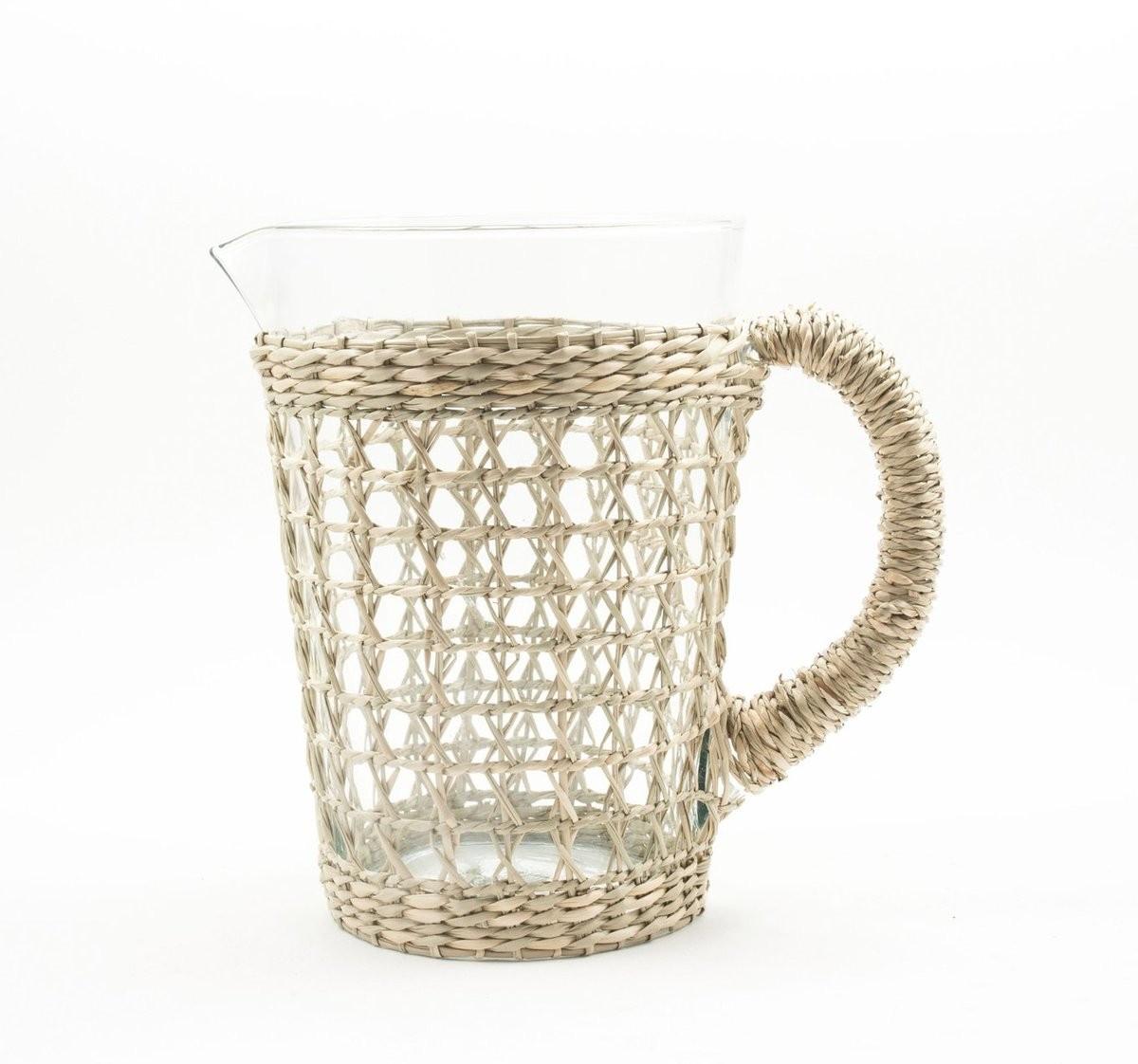 SEAGRASS WRAPPED PITCHER | Cooper at Home