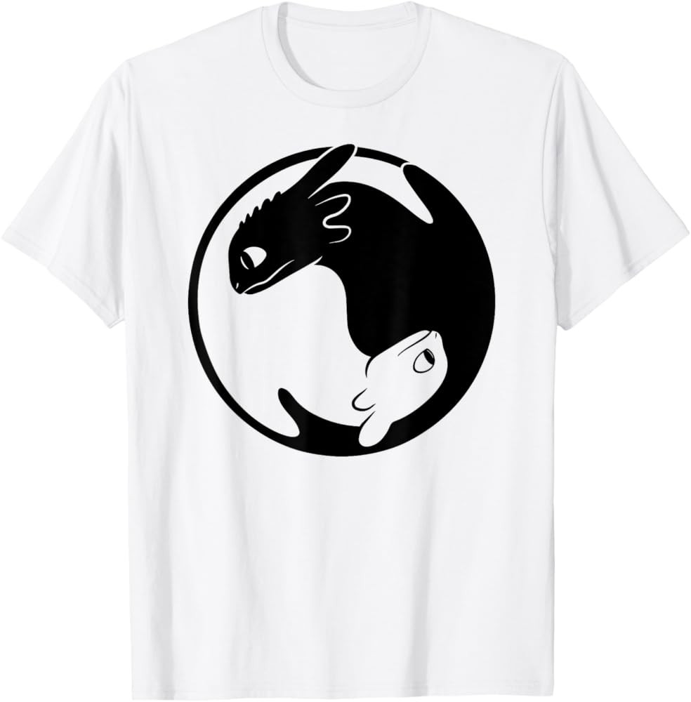 How to Train Your Dragon 3 Hidden World Dragon Yin Yang T-Shirt | Amazon (US)