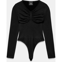 Zara - Sculpted Seamless Ski Collection Bodysuit In Black - S - Woman | Zara UK