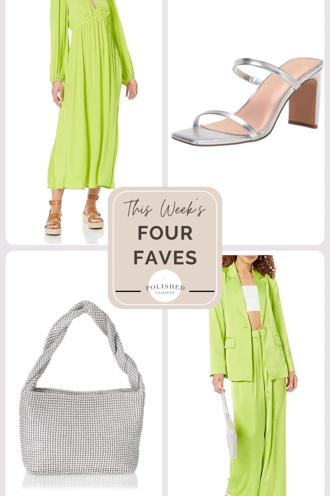 Four faves: lime green & silver 💚🤍✨ #limegreen #silvershoes #matchingset 

#LTKstyletip #LTKunder100 #LTKshoecrush