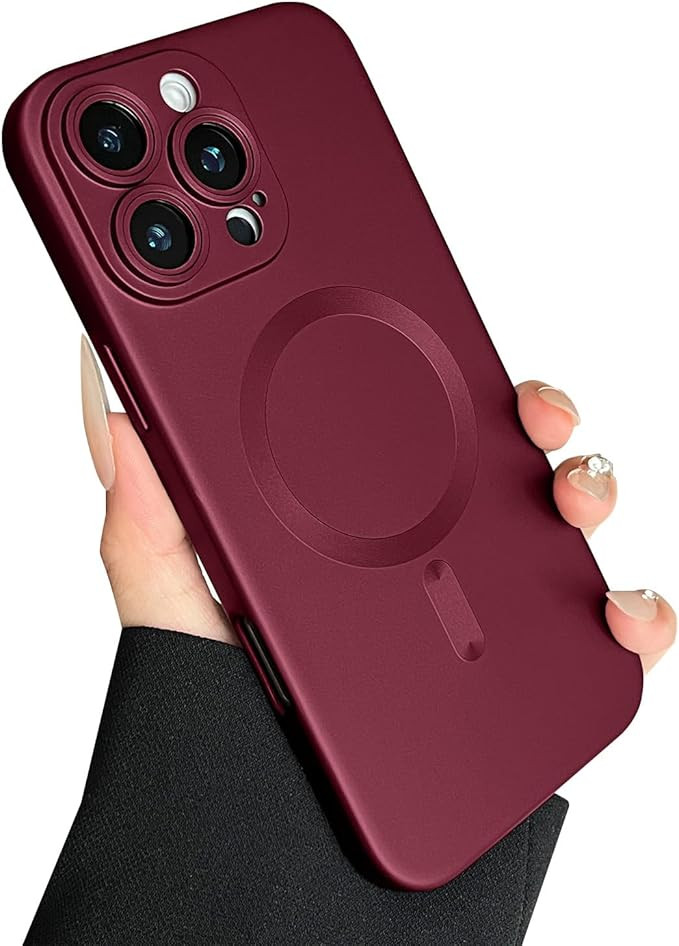 Magnetic Case for iPhone 16 Pro Phone Case for Women, Matte Luxury Soft Metallic Luster Design wi... | Amazon (US)