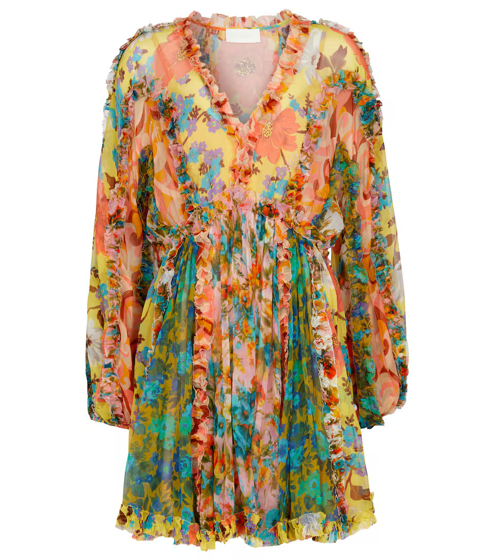 Spliced floral silk dress | Mytheresa (US/CA)