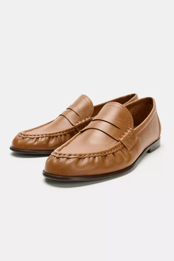 SOFT GATHERED LOAFERS | Zara UK