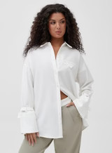 White Tie Cuff Classic Shirt - Bruni | 4th & Reckless