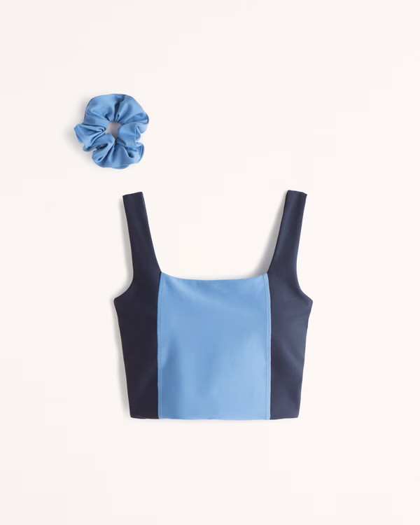 YPB sculptLUX Squareneck Slim Tank | Abercrombie & Fitch (US)