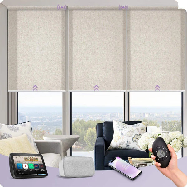 Graywind Motorized Light Filtering Roller Shades | Textured Series | Customizable | Graywind Affiliate Program