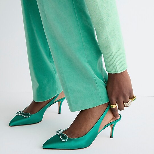 Colette slingback pumps with bow | J. Crew US