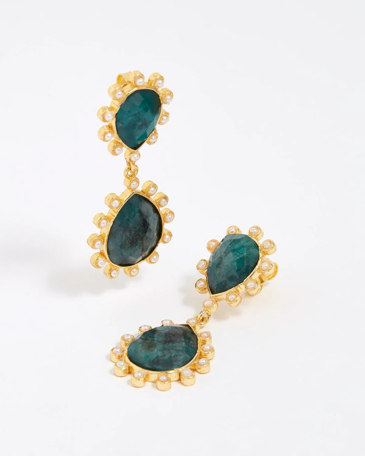 Elsa Earrings, Emerald | Soru Jewellery