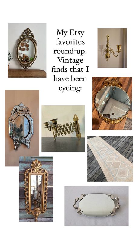 Etsy is a great resource for vintage finds.  Here are some unique home decor items that I have been eyeing: