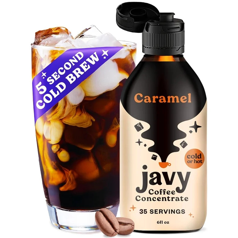 Javy Coffee Caramel Concentrate Liquid, Instant Iced & Hot Brewed Coffee, Makes 35 Cups, Low Acid... | Walmart (US)