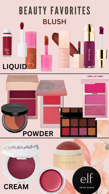 Beauty Favorites - Blushes - Liquid, Cream, and Powder blush recommendations. 



#LTKstyletip #LTKbeauty #LTKfindsunder50