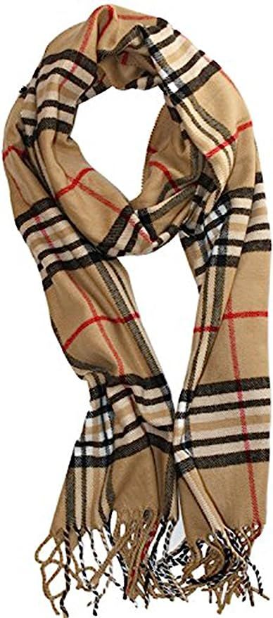 Classic Cashmere Feel Winter Scarf Super Soft Collection (CAMEL PLAID) at Amazon Women’s Clothi... | Amazon (US)