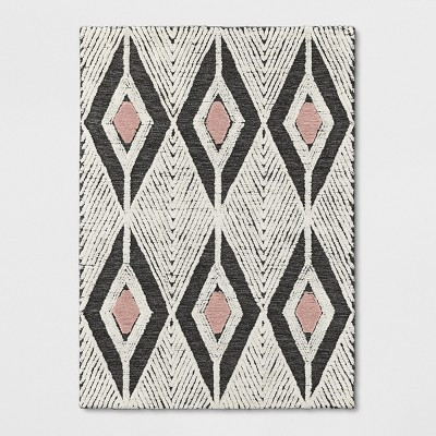 5'x7' Diamond Tufted Area Rug Off White - Threshold™ | Target