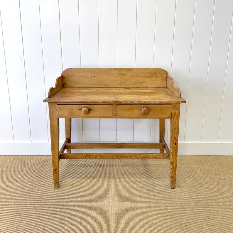 An English Country Pine Galleried Washstand or Console Table - Etsy | Etsy (US)