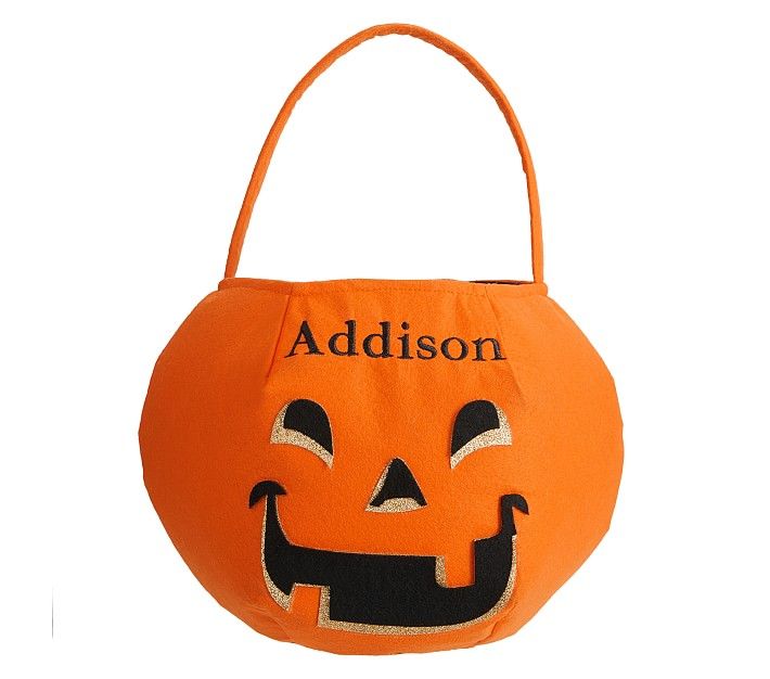 Pumpkin Glitter Puffy Halloween Treat Bag | Pottery Barn Kids