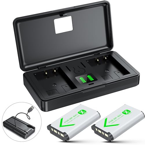 NP-BX1 Battery(2 Pack) and Charger(2CH) Set,Camera Accessories kit for Sony Lithium Ion NP-BX1,RX100 VII/VIII,ZV1 II,ZV1F,ZV-1F,DSC-HX400,RX1 Rechargeable Dual Batteries Case,Replacement Attachments | Amazon (US)
