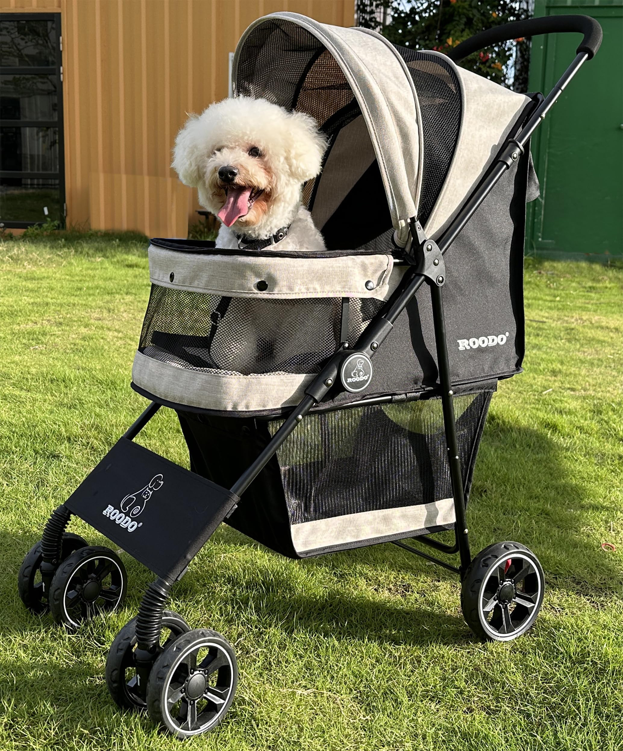 ROODO 4 Wheel Dog Cat Pet Stroller Best Lightweight Foldable Compact Portable Jogger All Terrain ... | Amazon (US)