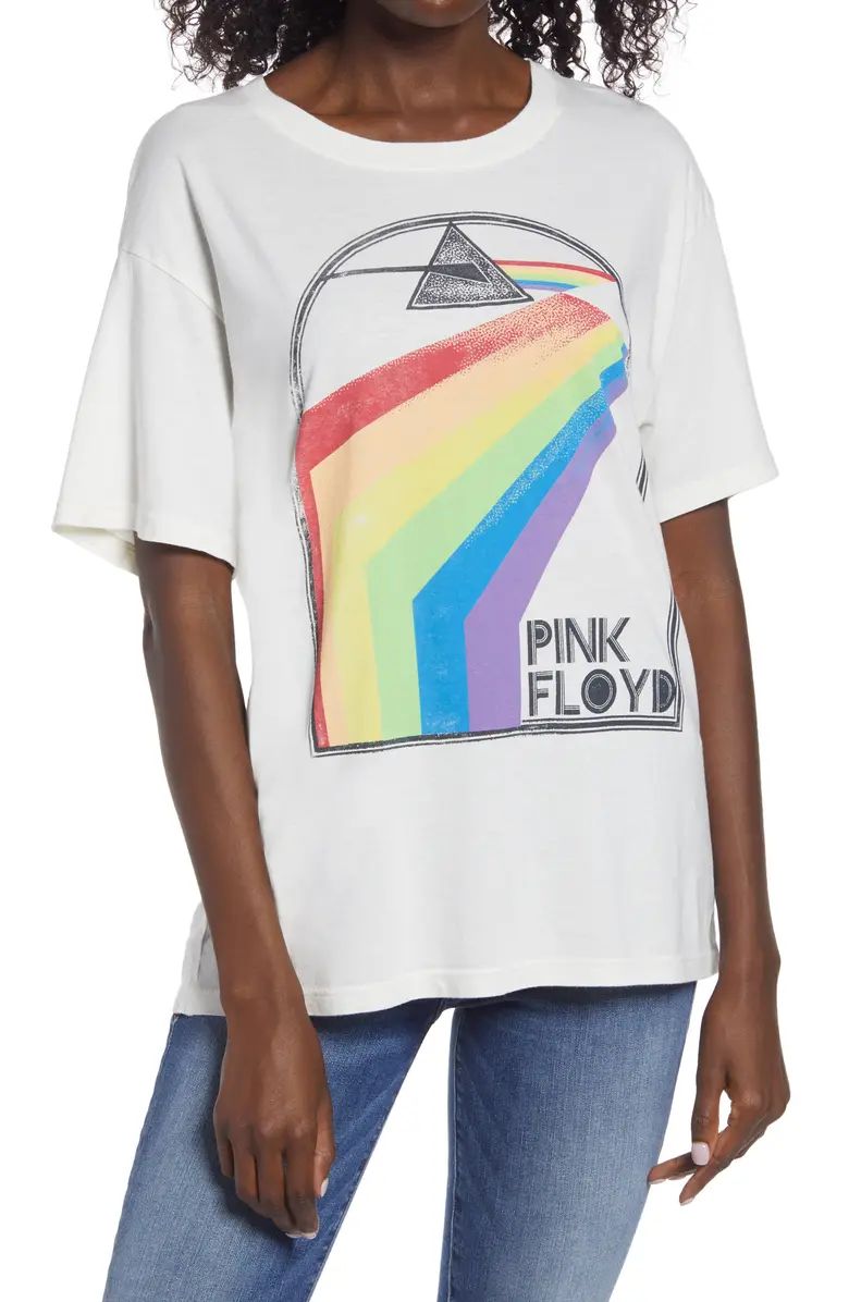 Pink Floyd Retro Rainbow Boyfriend Graphic Tee | Nordstrom