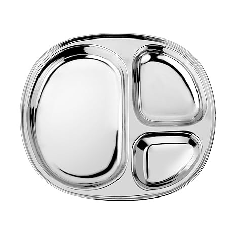 Ahimsa Stainless Steel Kids Plate, Pediatrician Designed Divided Toddler & Baby Plates, Non Toxic... | Amazon (US)