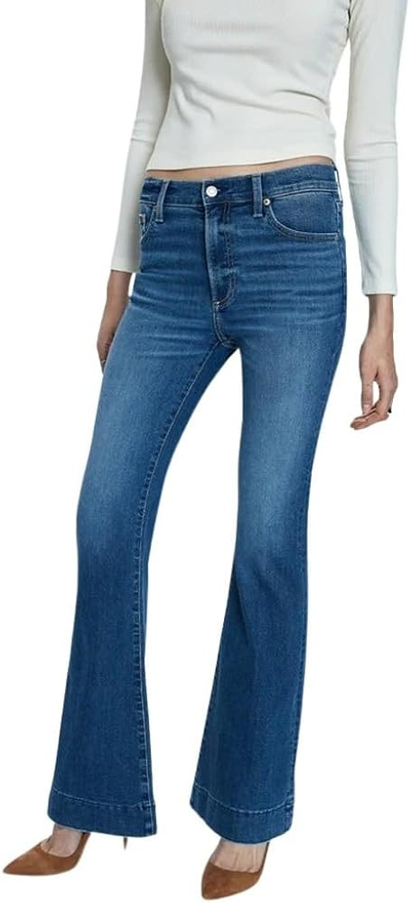 PISTOLA Women's Kinsley Mid Rise Ultra Flare Jeans | Amazon (US)