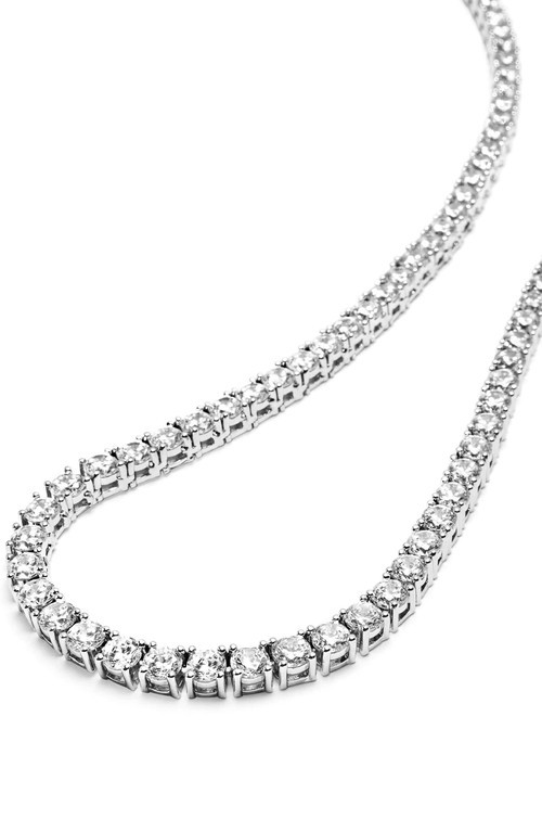 Nialaya Tennis Necklace in Silver at Nordstrom | Nordstrom