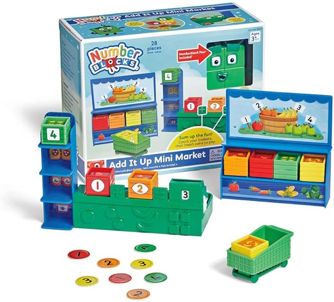 hand2mind Numberblocks Add It Up Mini Market, Grocery Store Playset, Math Toys for Kids 3-5, Coun... | Amazon (US)