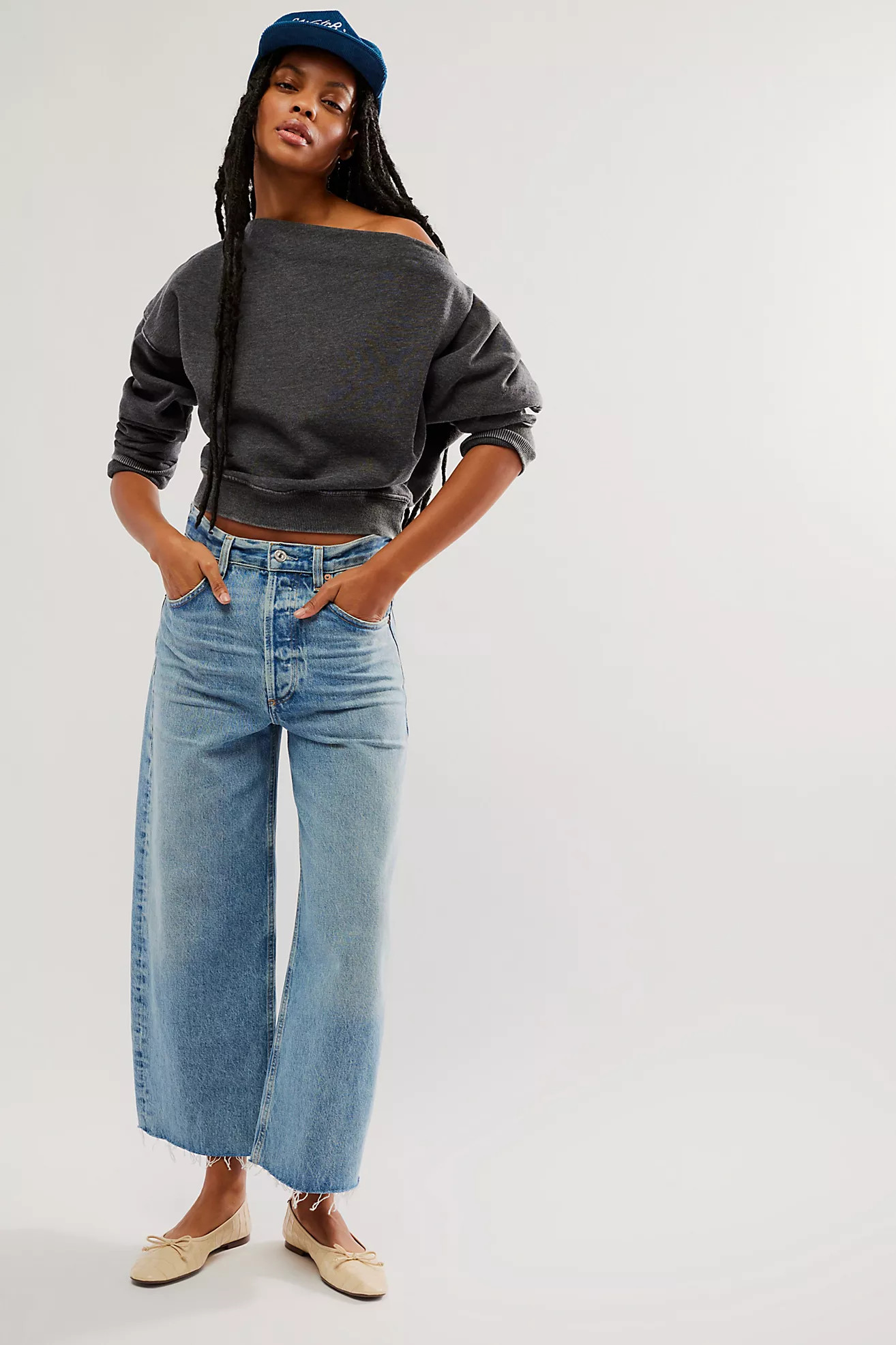 Citizens of Humanity Ayla Raw Hem Crop Jeans | Free People (Global - UK&FR Excluded)