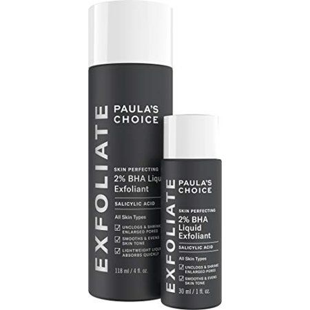 Paula's Choice Skin Perfecting 2% BHA Liquid Salicylic Acid Exfoliant Duo, Gentle Exfoliator for Bla | Walmart (US)