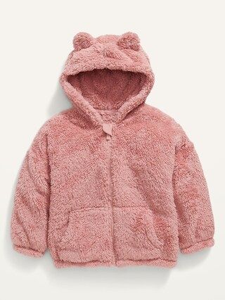 Sherpa Critter Zip Hoodie for Toddler Girls | Old Navy (US)