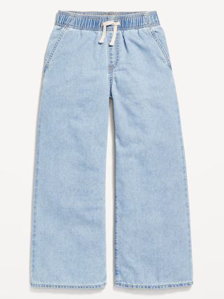 High-Waisted Baggy Wide-Leg Pull-On Jeans for Girls | Old Navy (US)