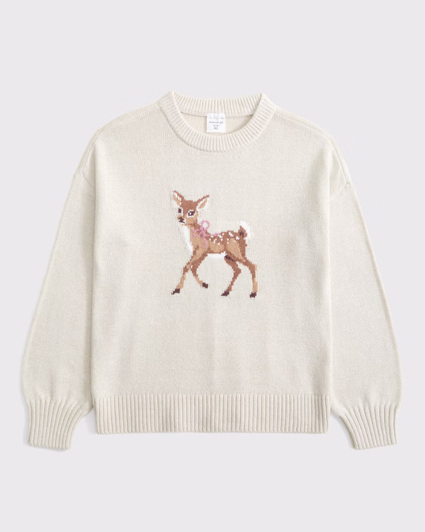 oversized graphic crew sweater | Abercrombie & Fitch (US)