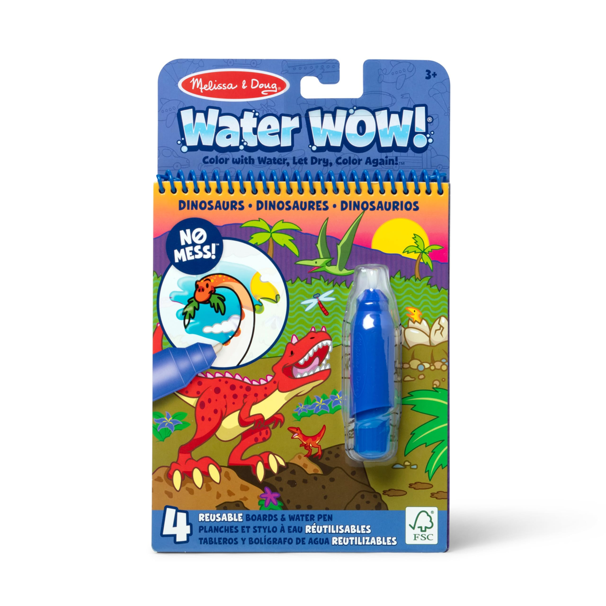 Melissa & Doug On The Go Water Wow! Reusable Water-Reveal Activity Pad – Dinosaurs | Amazon (US)