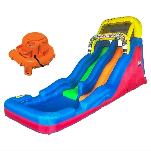 Banzai Double Drop Raceway 2 Lane Inflatable Outdoor Backyard Water Slide | Walmart (US)