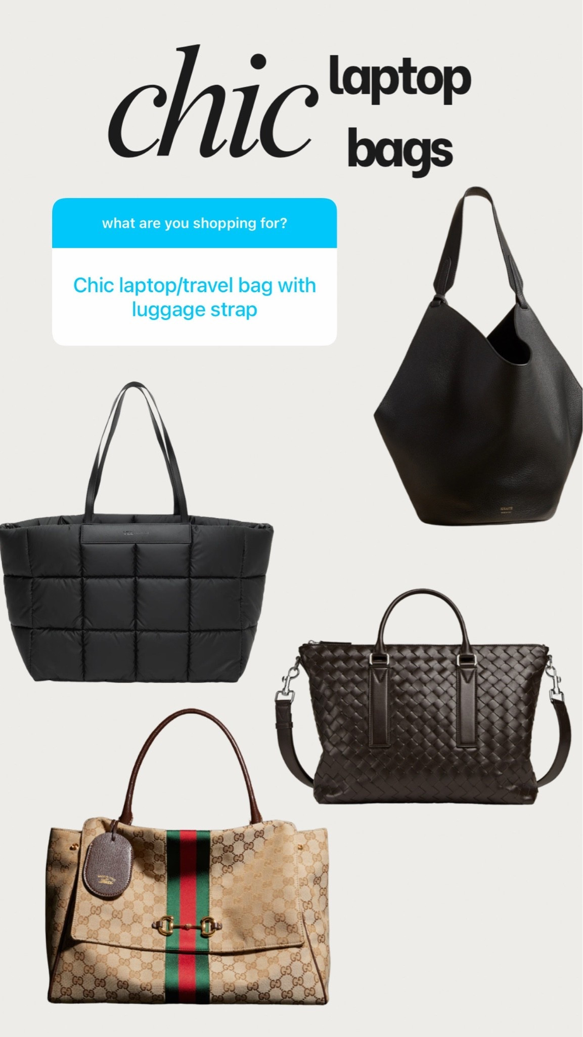 Chic laptop bags with a luggage strap ￼

#LTKTravel #LTKWorkwear #LTKootd