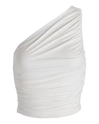 Body Contour Compression Ruched One Shoulder Tank | Express