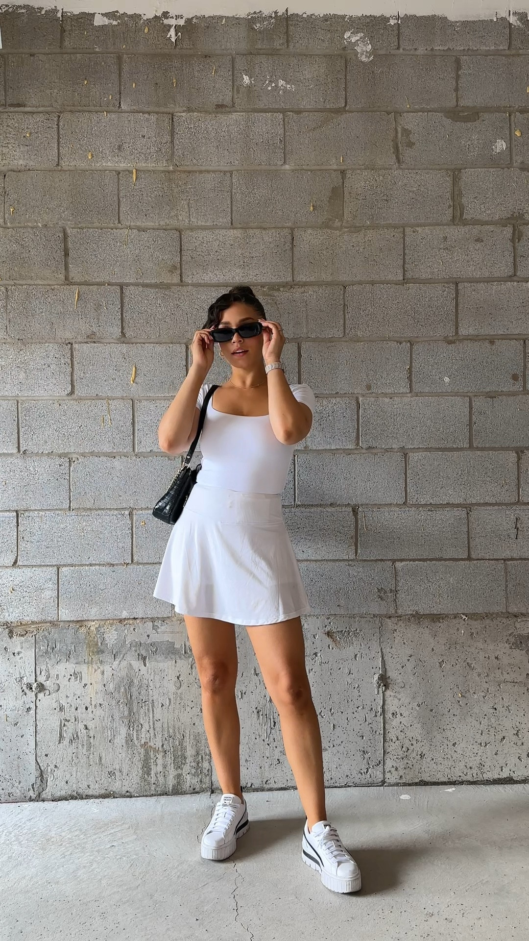 Everyday outfit inspo, tennis skirt, all white outfit, athleisure, casual outfit inspo, 

#LTKstyletip #LTKfit #LTKunder50
