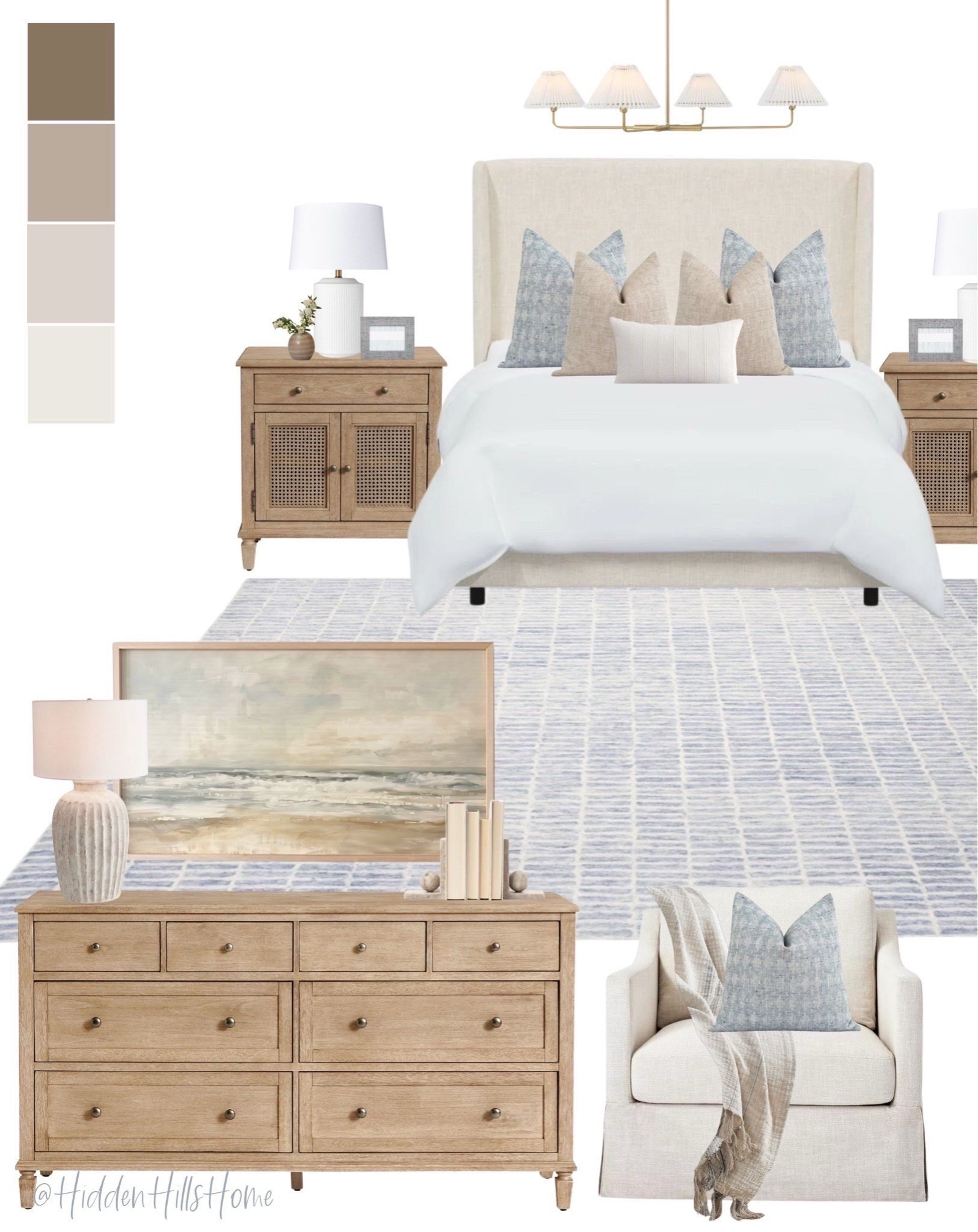 Bedroom decor mood board, master bedroom design ideas, bedroom inspiration, coastal bedroom, nightstands, home decor, Tilly bed #bedroom

#LTKSaleAlert #LTKSeasonal #LTKHome