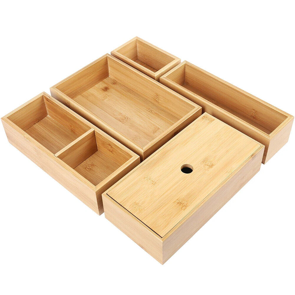 5Pcs Bamboo Kitchen Drawer Utensils Organizer | Bed Bath & Beyond