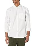 GAP Mens Long Sleeve Oxford Button Down Shirt, White, X-Small US | Amazon (US)