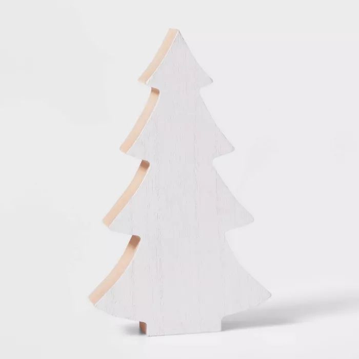 Thick Wood 4 Branch Christmas Tree Decorative Figurine - Wondershop™ | Target