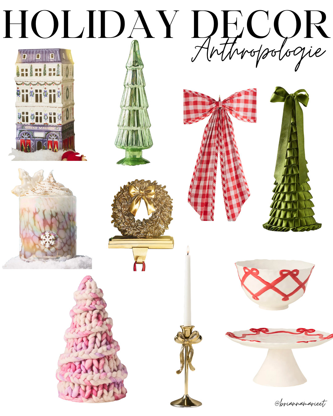 Christmas decor from Anthropologie! So cute and colorful! 

 #LTKSeasonal #LTKHome #LTKFindsUnder100